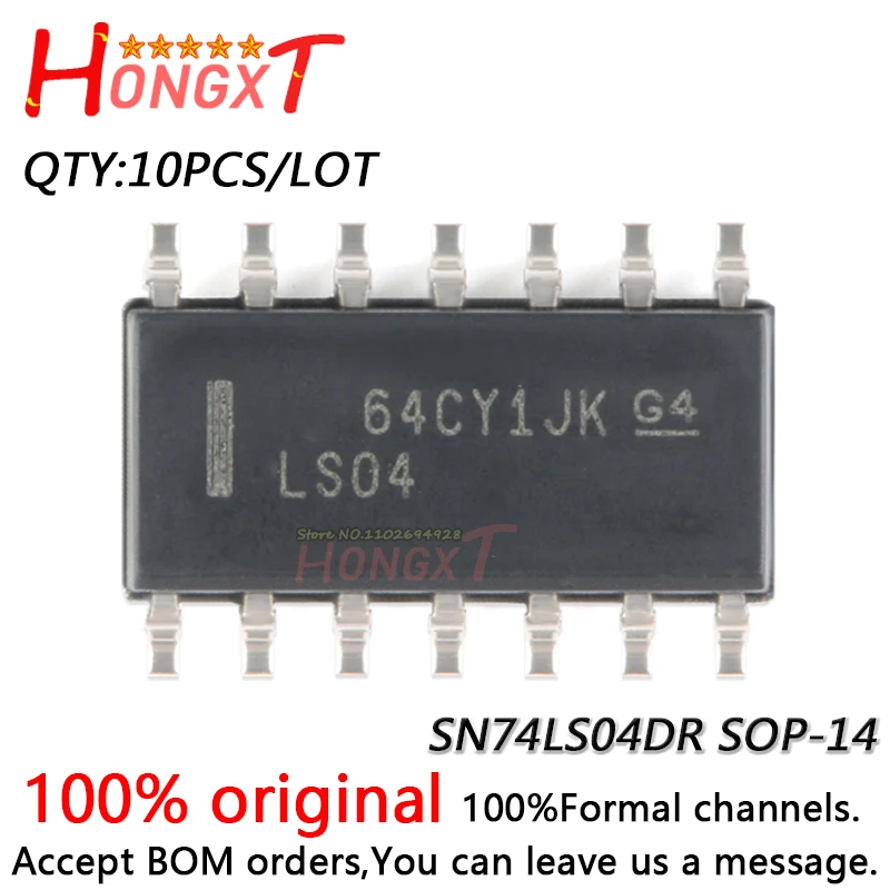 10PCS 100% NEW SN74LS04DR SOP-14.Chipset