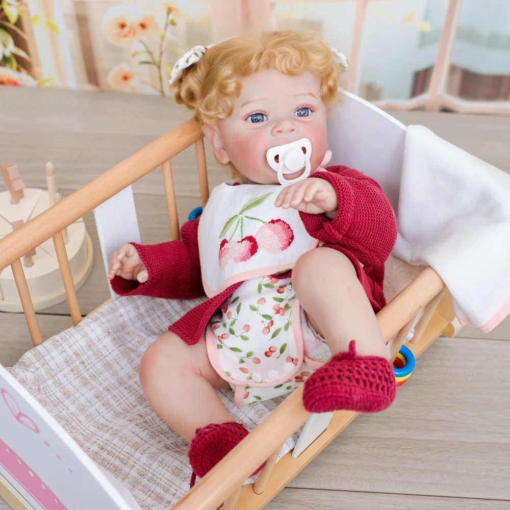 Cloveray 24 インチリアルなリボーンベビードールかわいいなだめるような高品質のリアルなビニール人形オリジナルベビーコンパニオンおもちゃ子供ギフト