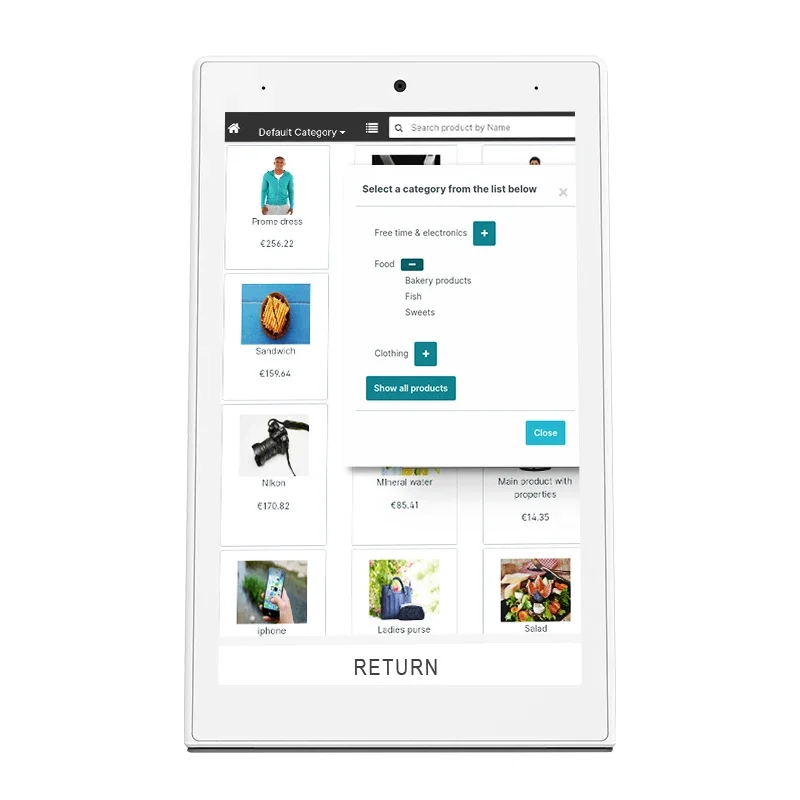 10-Inch Android Tablet PC with L-Shape Design 10-Point Touch Screen PoE Rj45 NFC Rockchip Processor for Customer Feedback