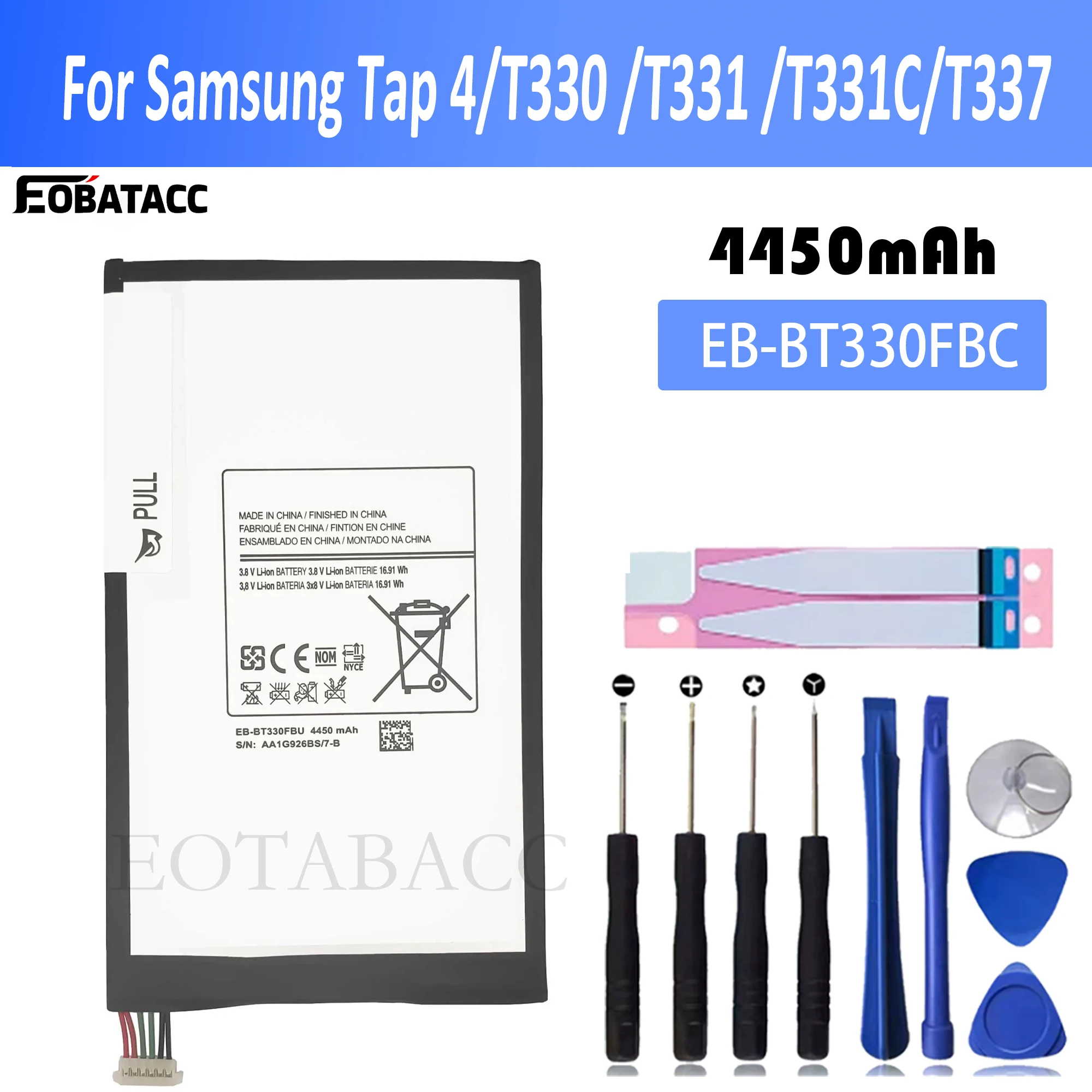 

New 100% High Quality EB-BT330FBE EB-BT330FBU EB-BT330FBC Battery For Galaxy Tab 4 8.0 T331 T335 SM-T330 SM-T331 T337 Bateria+ F