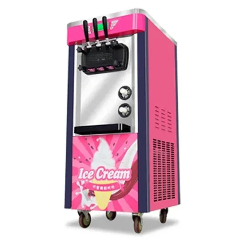 110V 220V Commercial Soft Hine With Compressor 18L/H 3 Flavors Electric Vertical Automatic Ice Cream Maker 2100W