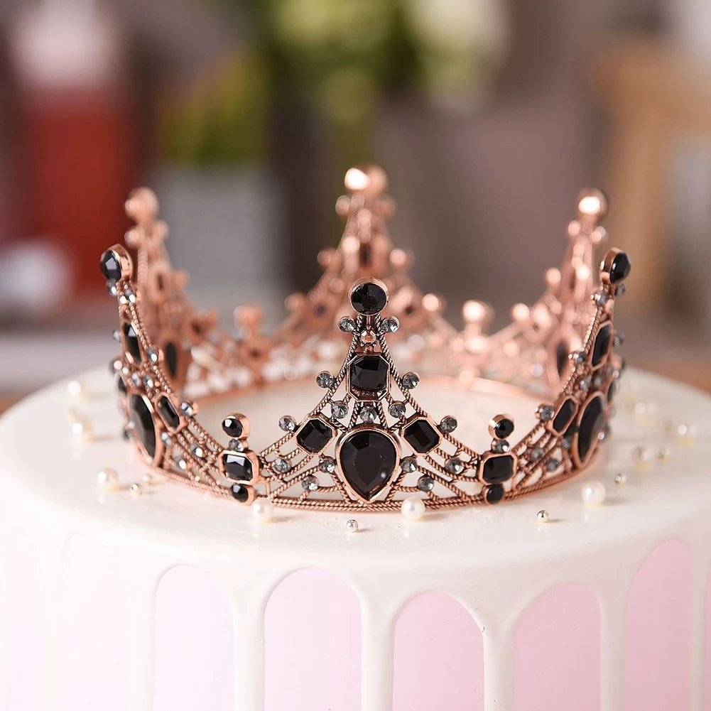 Baby Tiaras Children Crown Pearl Cake Topper Rhinestone Birthday Prom Samll Diadem Fashion Hair Accessories Girls Party Jewelry