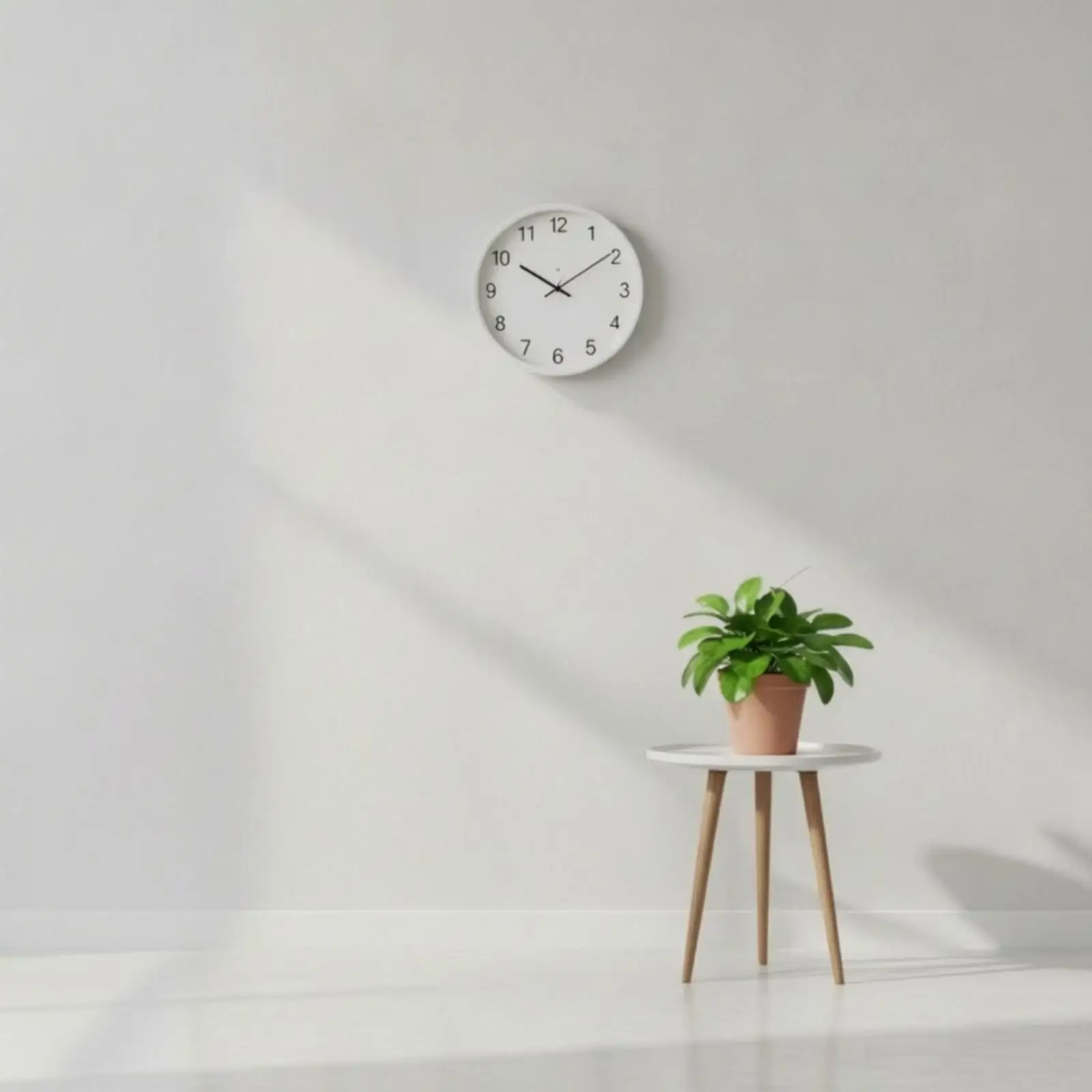 Sound-Activated Wall Clock with LED Illumination Non-Ticking Battery Operated