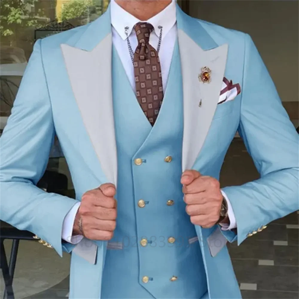 Burgundy Men Suit Business Formal Slim 3 Piece Fit Wedding Casual Bridesman Classic Style Wedding Banquet Jacket Vest With Pants