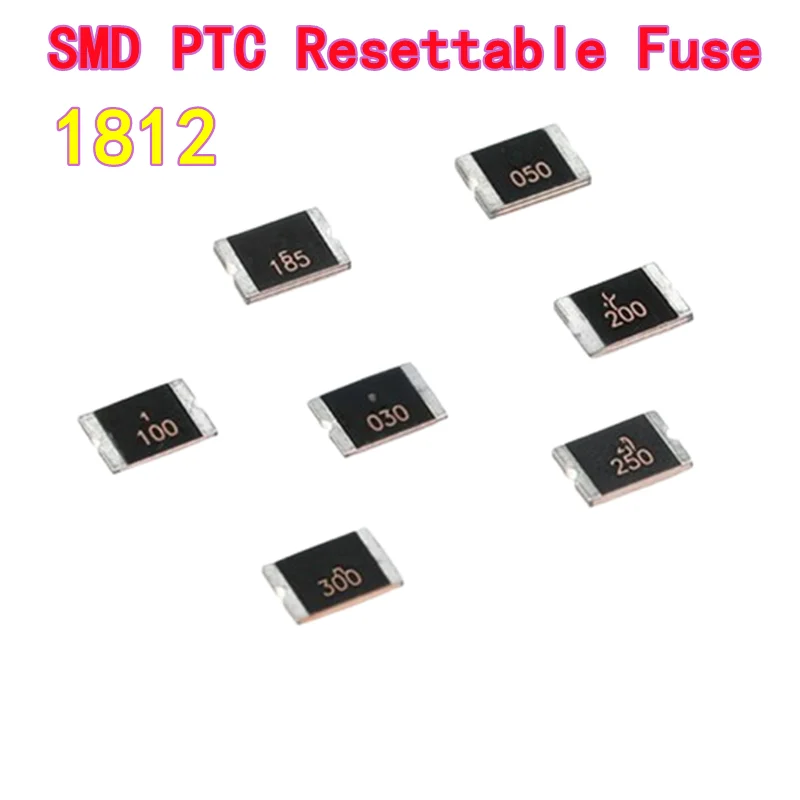 

20PCS 1812 SMD PTC Resettable Fuse 0.1/0.2/0.3/0.5/0.75/1/1.5/2/3A/3.5A 0.1A60V 0.2A30V 0.3A30V 0.5A30V 0.75A13.2V 1A/16V 1.5A