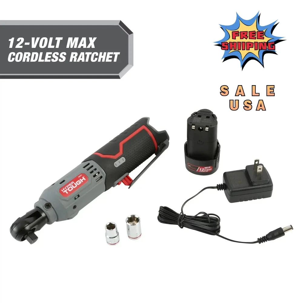 Portable 12V Max* 3/8-in Lithium-Ion Cordless Ratchet with 1.5Ah Battery & Charger, Easy Operate