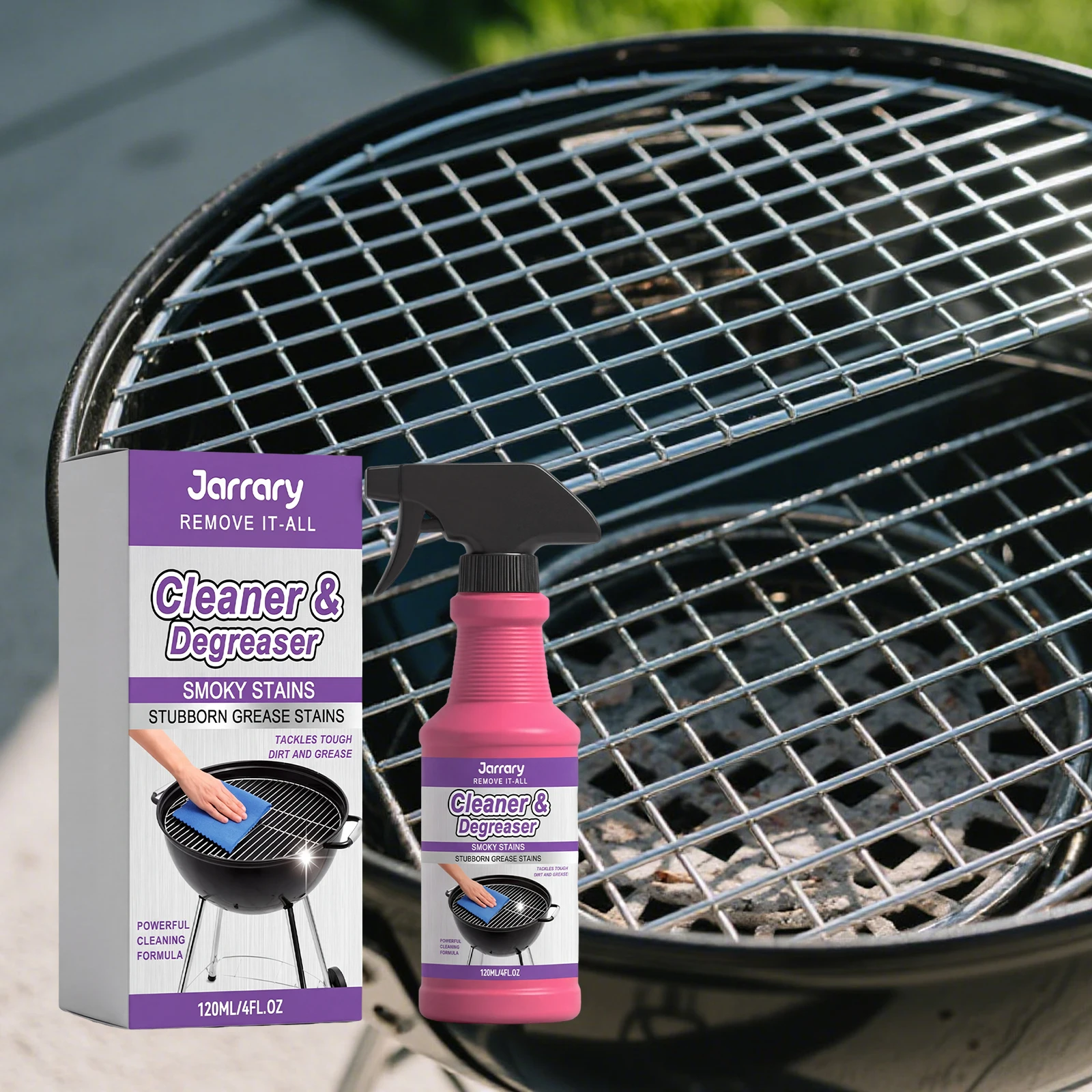 Multi‑purpose grill degreasing spray, great for removing grease and burnt residues from grills as well as frying pans