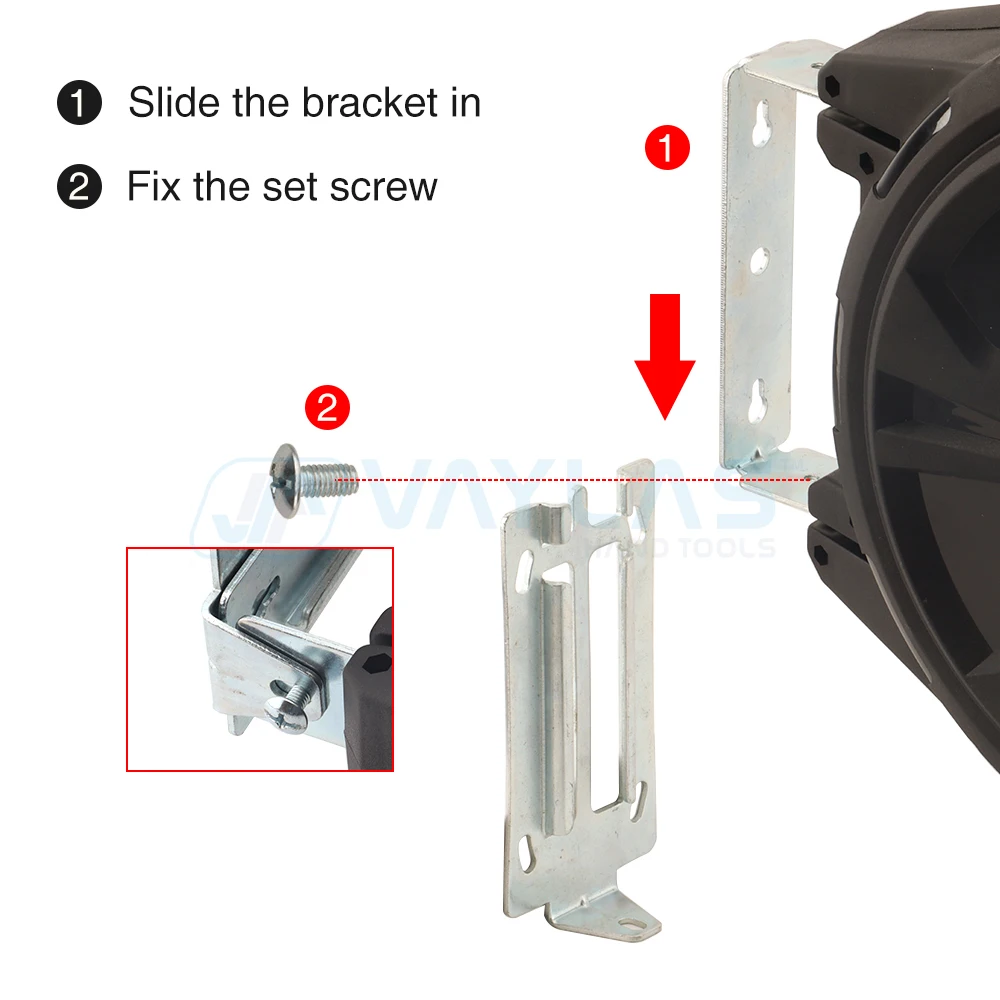 Bobina per tubo dell\'aria retrattile da 10 m per montaggio a parete/soffitto Tubo ibrido Compressore d\'aria Bobina in acciaio resistente Strumento