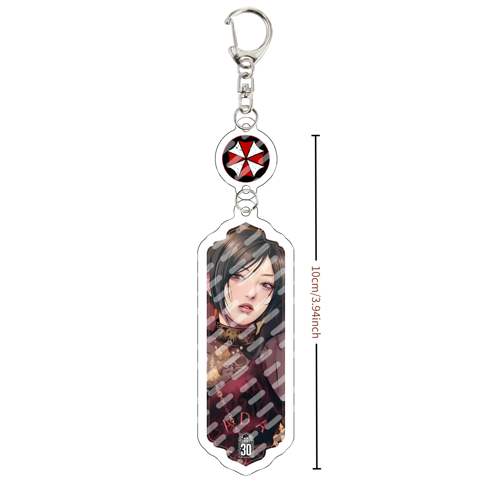 Resident Evil 30th Anniversary Acrylic Keychain Set - Leon Ada Jill Grace Anime Keyring Backpack Pendant - Symphony of Legacy