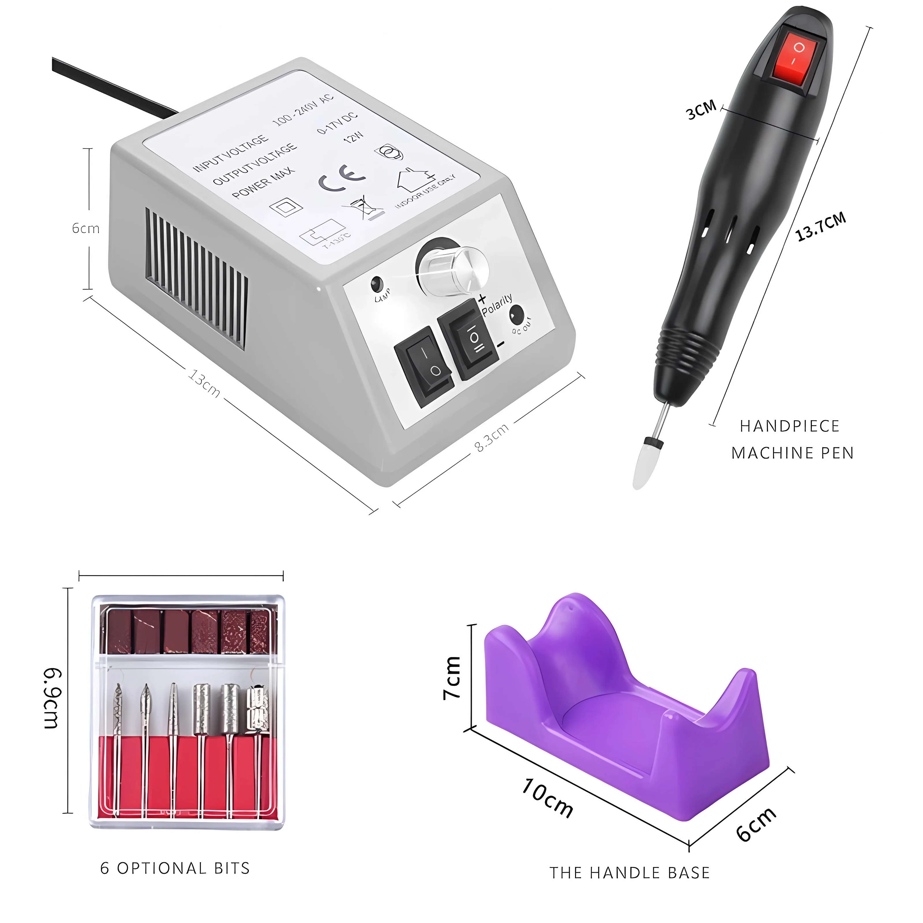 20000 RPM Nail Drill Machine Set Electric with Accessory Nail Drill Bit Nail Tools Kit, Easy to Remove Nail Polish