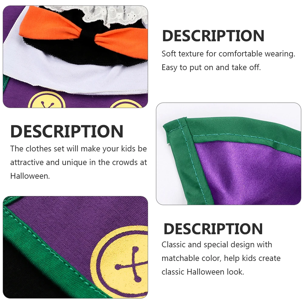 

1 set Halloween Costume Baby Vampire Clothing Set Comfortable Wearing Easy Design Attractive Unique Kids Party
