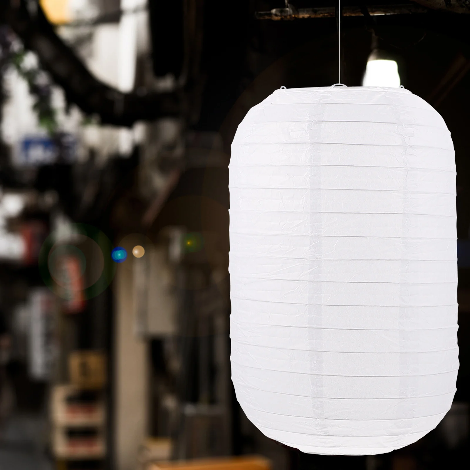 

2pcs Japanese Lanterns 19x29cm White Rice Paper Foldable Decorative Lanterns for Festival Party Outdoor Small Night Light