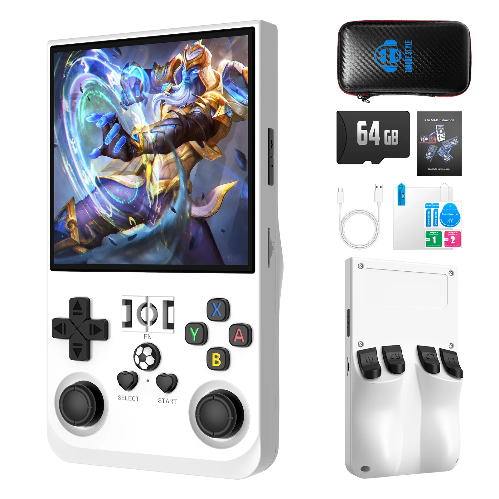 AISLPC Open Source RG46 Retro Handheld Game Console 4.0 Inch IPS Screen Linux System Portable Pocket Video Player