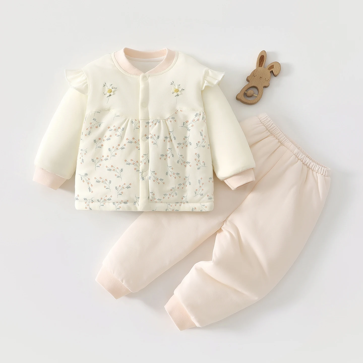 Baby Set 80g Cotton-Padded Autumn and Winter Class a Thickened Children's Separate Clothing Infant Thermal Underwear Home Wear