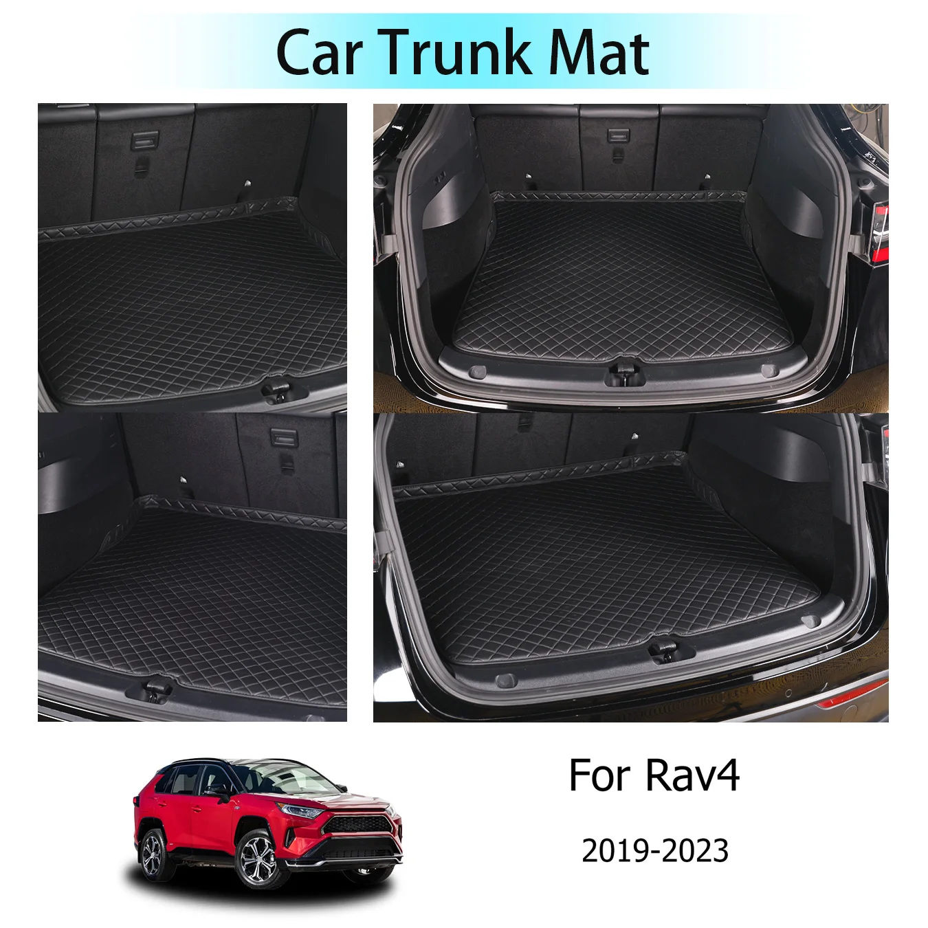 

For Rav4 For 2019-2023 Three Layer PVC Leather Stereo Full Cover Anti-Slip Car Mat Luxury Car Interior Floor Mats Accessories