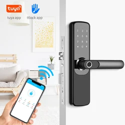 Tuya TTlock Wifi Electronic Smart Door lock with Biometric Fingerprint Digital Password Rfid Card Intelligent Keyless Doorlock