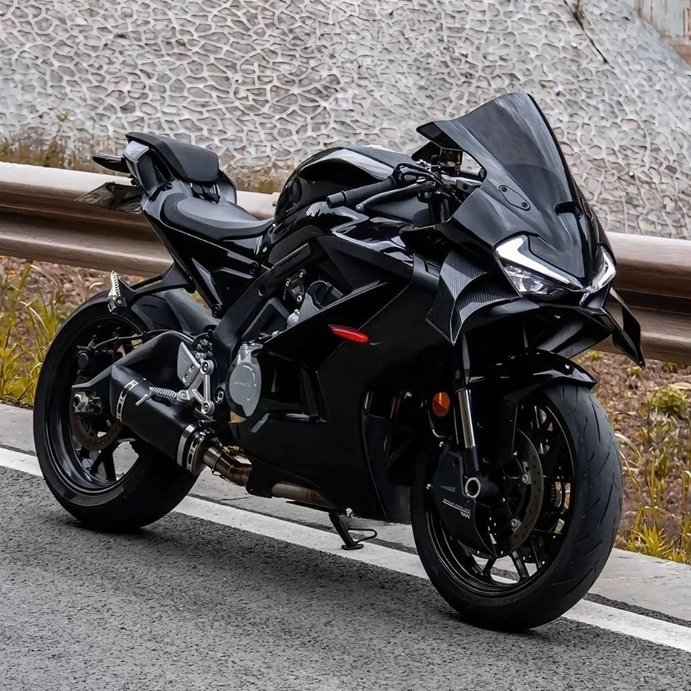 for cfmoto 675SR Modification Black Knight Windshield Deflector Air Diffuser Body Kit Post-Caval Crest Side Wing Lip Rear Horn