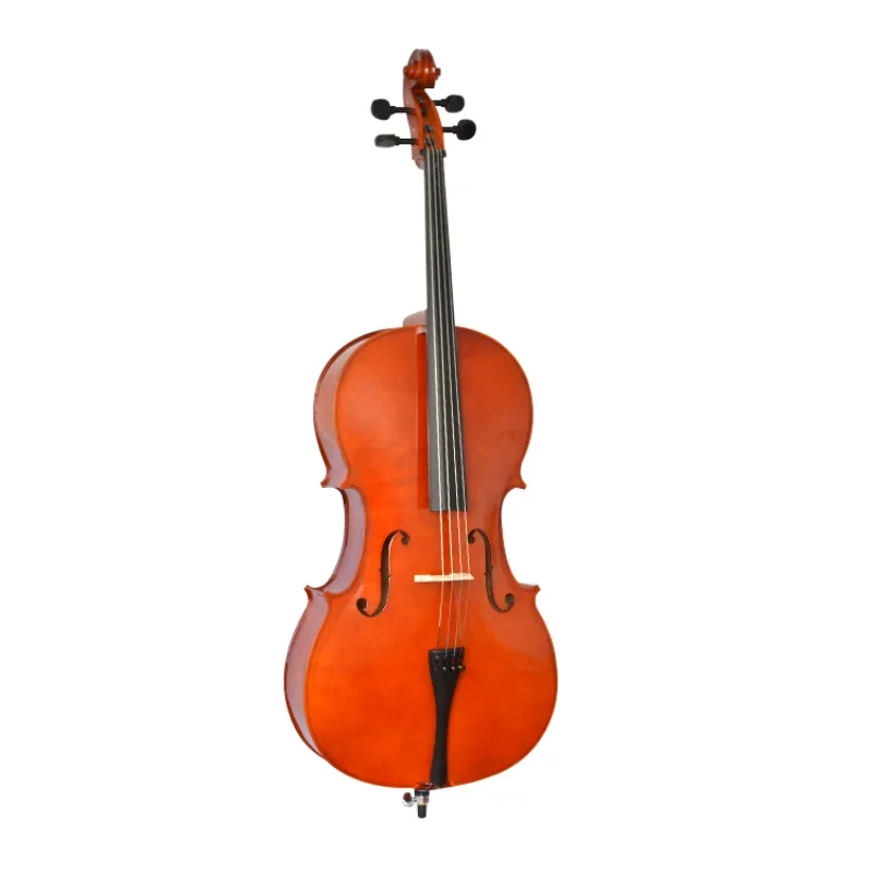 Beginner\'s Practice Cello - Hand-Carved European Classic Musical Instrument, Entry-Level Handcrafted Cello for Learning