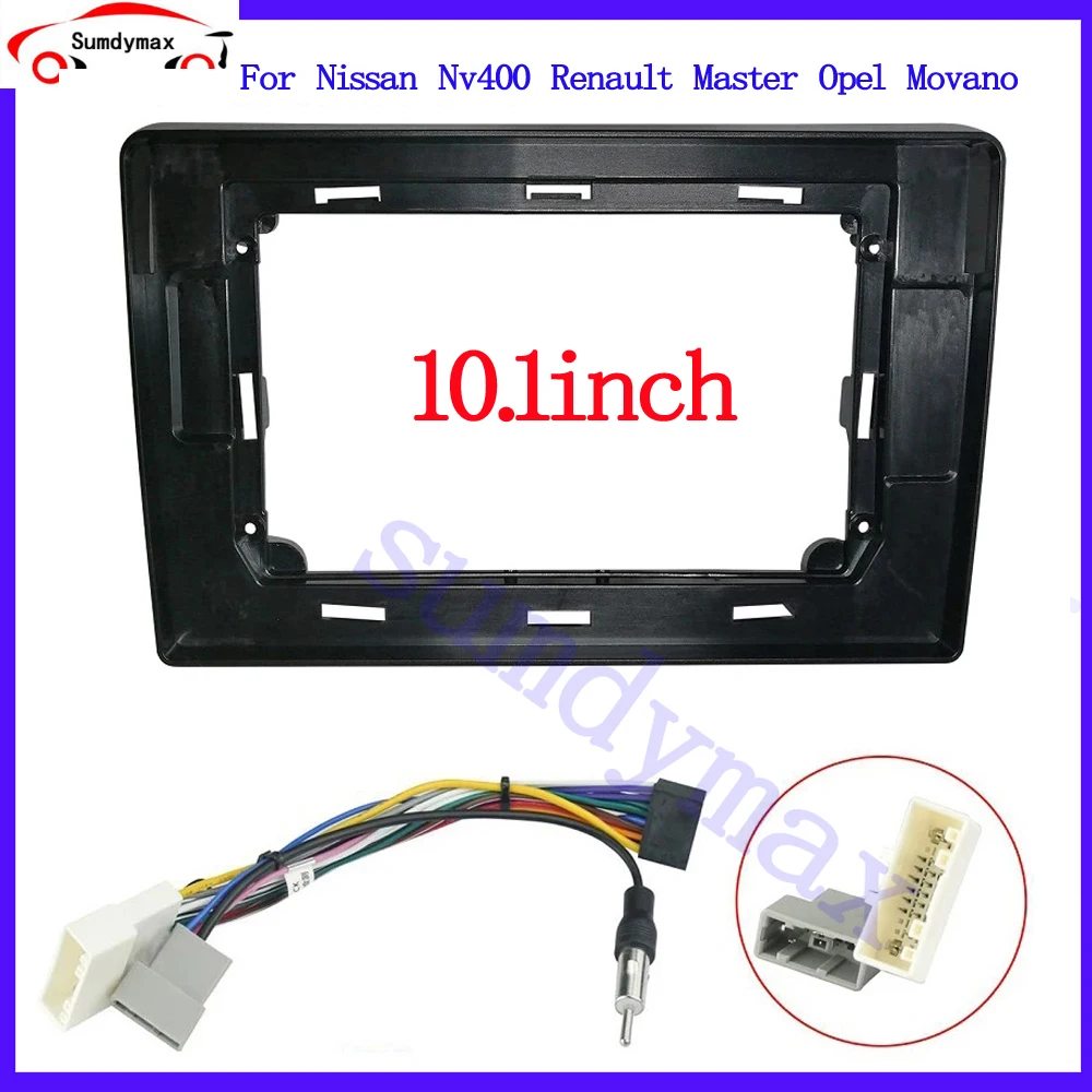 2 Din 10.1 Inch Car Radio Installation DVD GPS Mp5 Plastic Fascia Panel Frame For Nissan Nv400 Renault Master Opel Movano