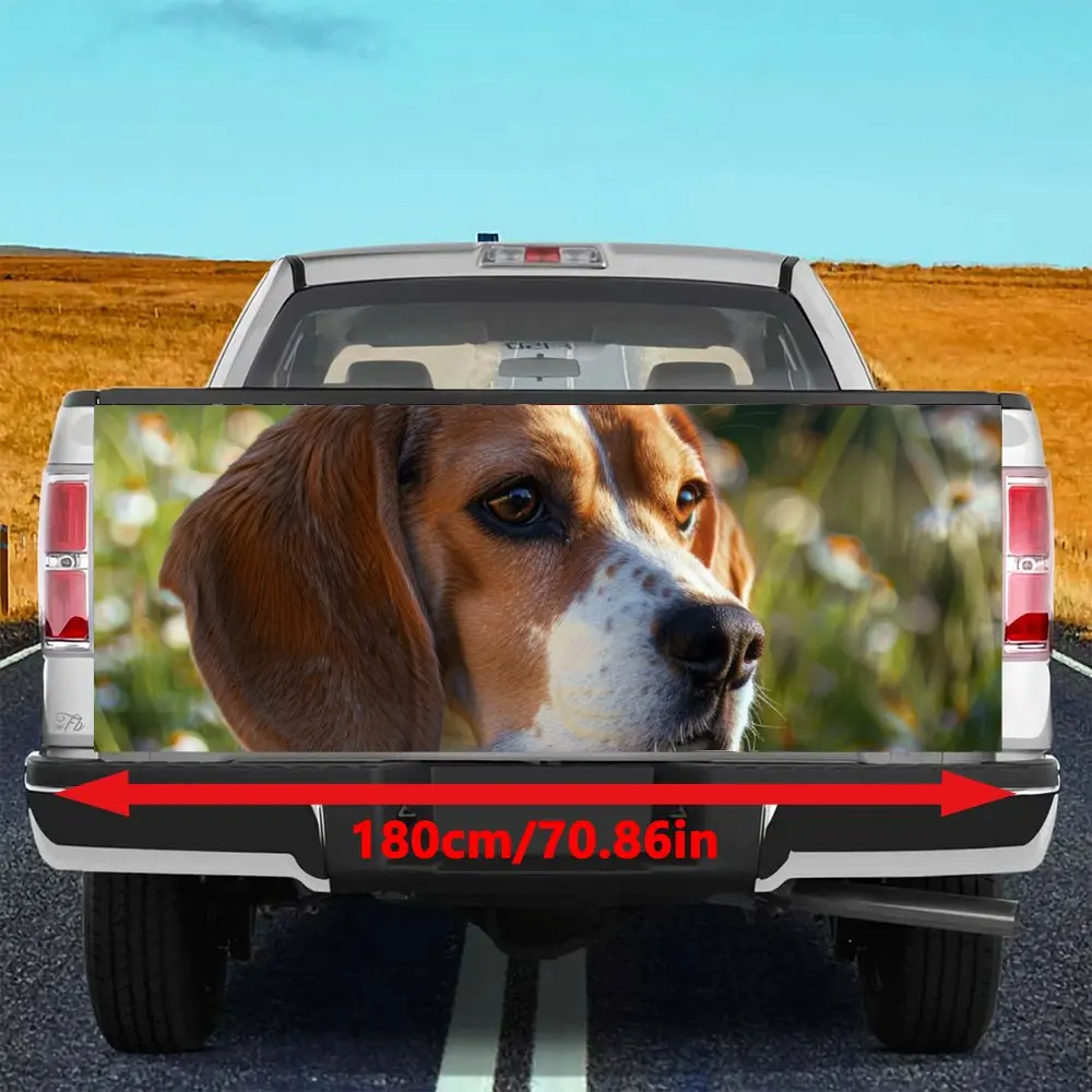 Gazing Into Distance Beagle Print Car Tail Trunk Protect Vinly Decal Auto Accessories Hood Decor Sticker for Off-road Pickup