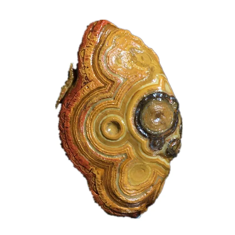 Boutique push coin ishihara stone natural Alxa nine-eye shale charms eye stones Gobi agate Mongolian dzi beads raw materials