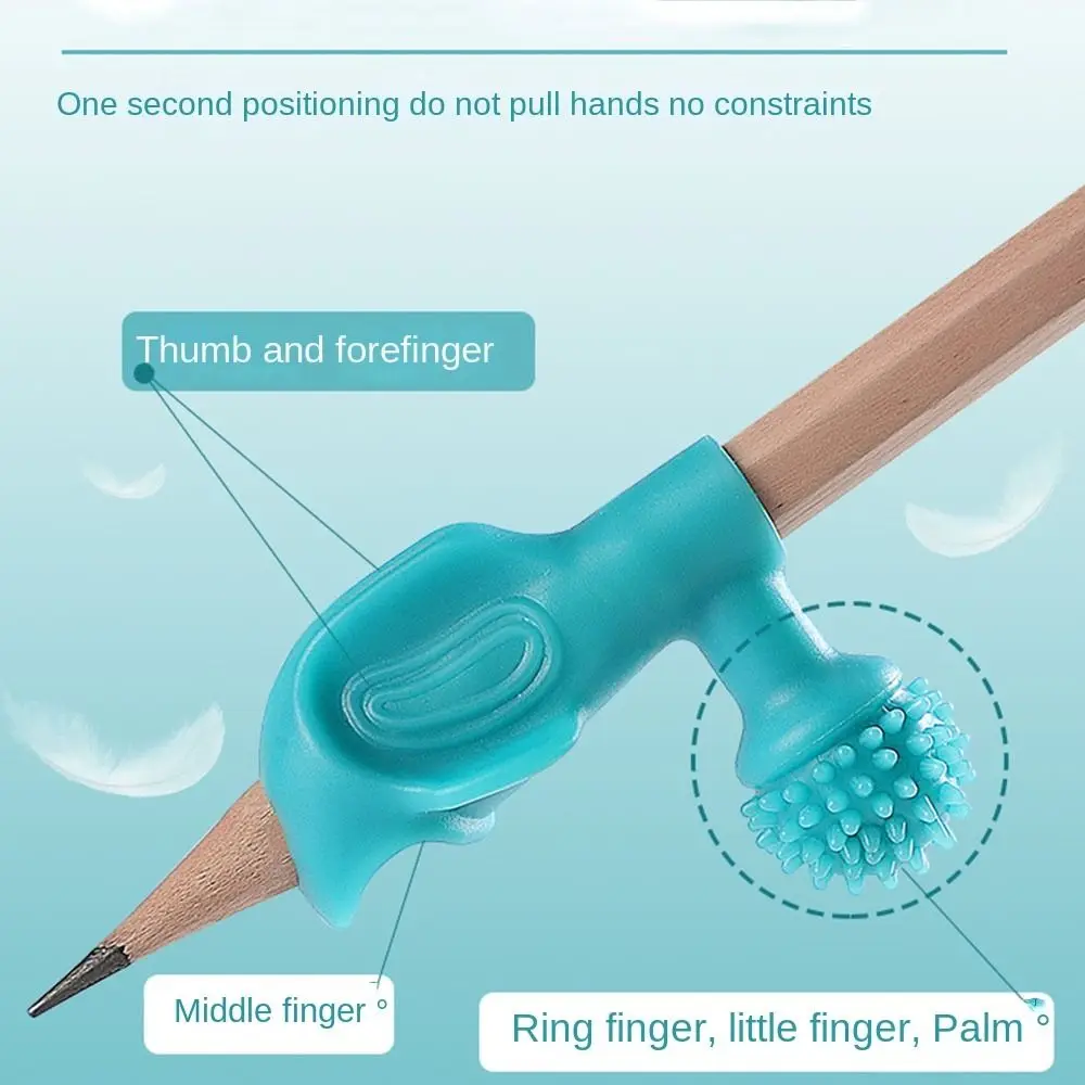 4 pcs Writing Posture Silicone Orthosis Handwriting Pens Holding Learning Practice Pen Holder Durable Soft Assisted Holding Pen
