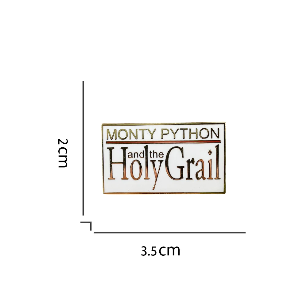 Monty Python And The Holy Grail Logo Enamel Badge Comedy Movie Lapel Pin Absurd Humor And Historical Satire Fans Gift Accessory