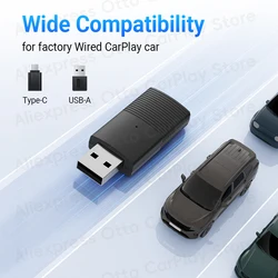 Wireless CarPlay Adapter for Kia Soul Optima Hybrid Sedona Soul EV Cadenza Sorento Sportage 2017 to 2024 Vehicle Car Accessories