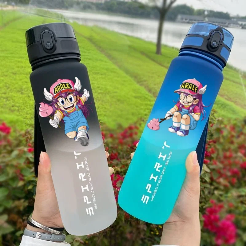 Dr.SLUMP 650ml Fitness and Sports Direct Drinking Plastic Anti-drip Water Bottle Arale  Children and Students Capacity