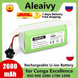 14.4V 2600mAh Li-ion battery for Cecotec Conga Excellence 950 990 1090 Ecovacs Deebot DN621 601/605 Eufy RoboVac 35C Panda  V710