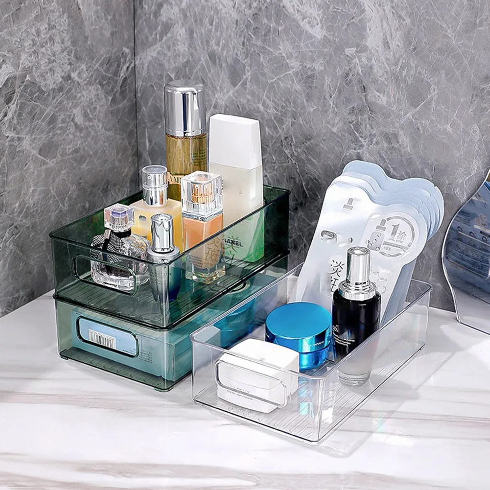 ABKS-Food Organizer Storage Rack Desktop Storage Box Cosmetic Finishing Box Stackable Storage Rack
