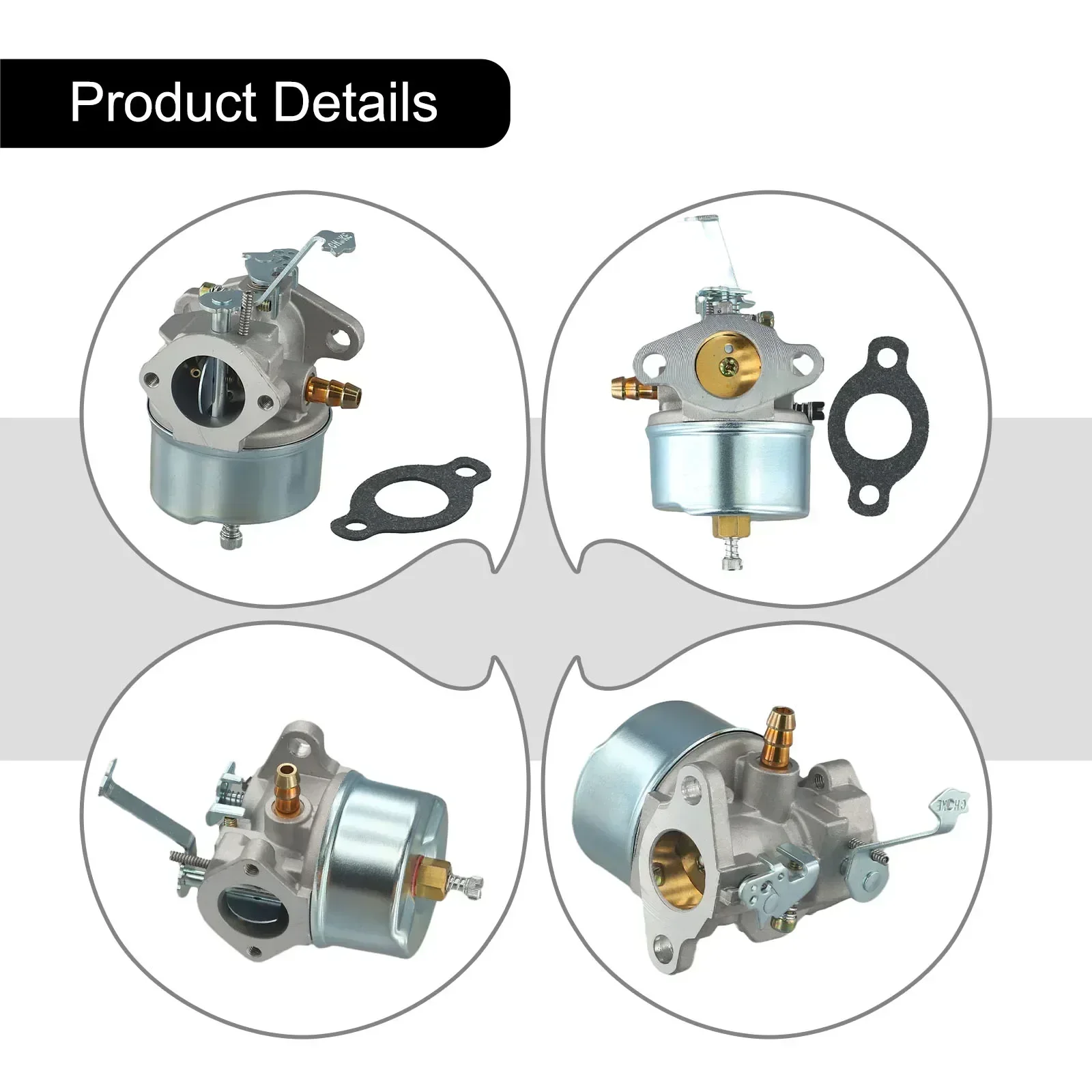 Compatible Carburetor for For TECUMSEH H30 H50 H60 H70 H80 H5065597V Small Engine for Troy Chipper and Tillers