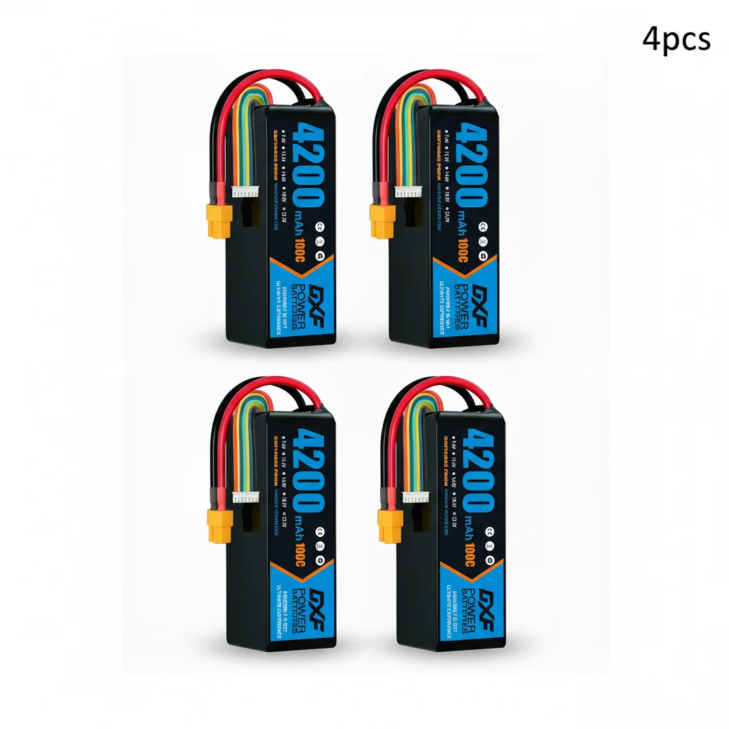 DXF Lipo Batterij 6S 22.2V 3500mAh 4200mAh 5200mAh 7000mAh 10000mAh 80C 100C voor RC Helicopter Drone UAV FPV Boot Tankwagen AUTO