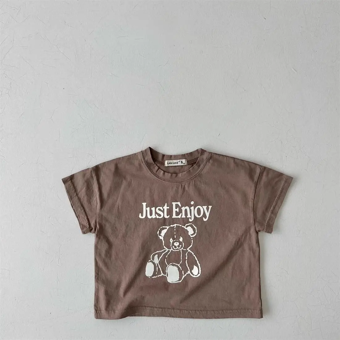 0-3y Baby Casual Cartoon T-shirt Girls Loose High Quality Bottoming Shirt For Kids Bear Tops Cotton Letter Print Pullover Tees