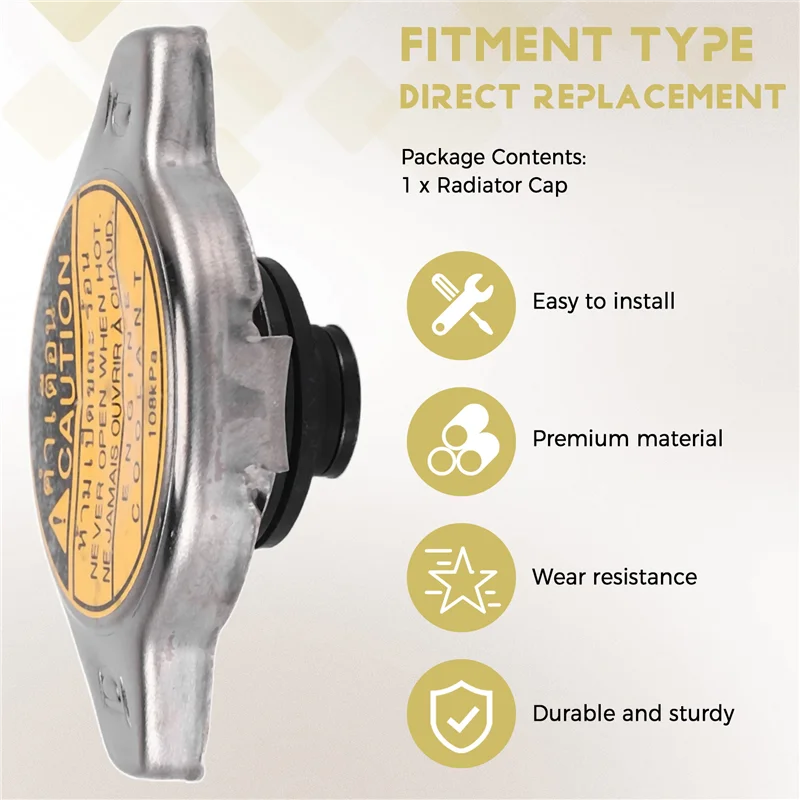 غطاء الرادياتير، استبدال 16401-31650، لسيارة Toyota 4Runner، FJ Cruiser، Tacoma، GX470، IS250 IS350، GS350 GS450H-M53K