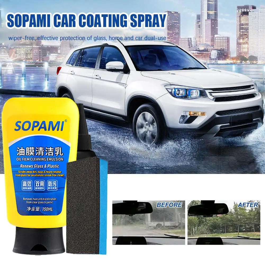 Sopami agente de recubrimiento de efecto rápido, película de aceite Sopami, emulsión, limpiador de vidrio, cera de coche, Spray de pulido, lavado sin agua, Nano Spray de cerámica