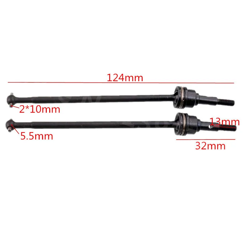 2Pcs Universal Drive Shaft Joint Axle CVD 538550 Upgrade Parts Accessories For Rc Hobby Model Car 1/10 FS Racing Monster Truck