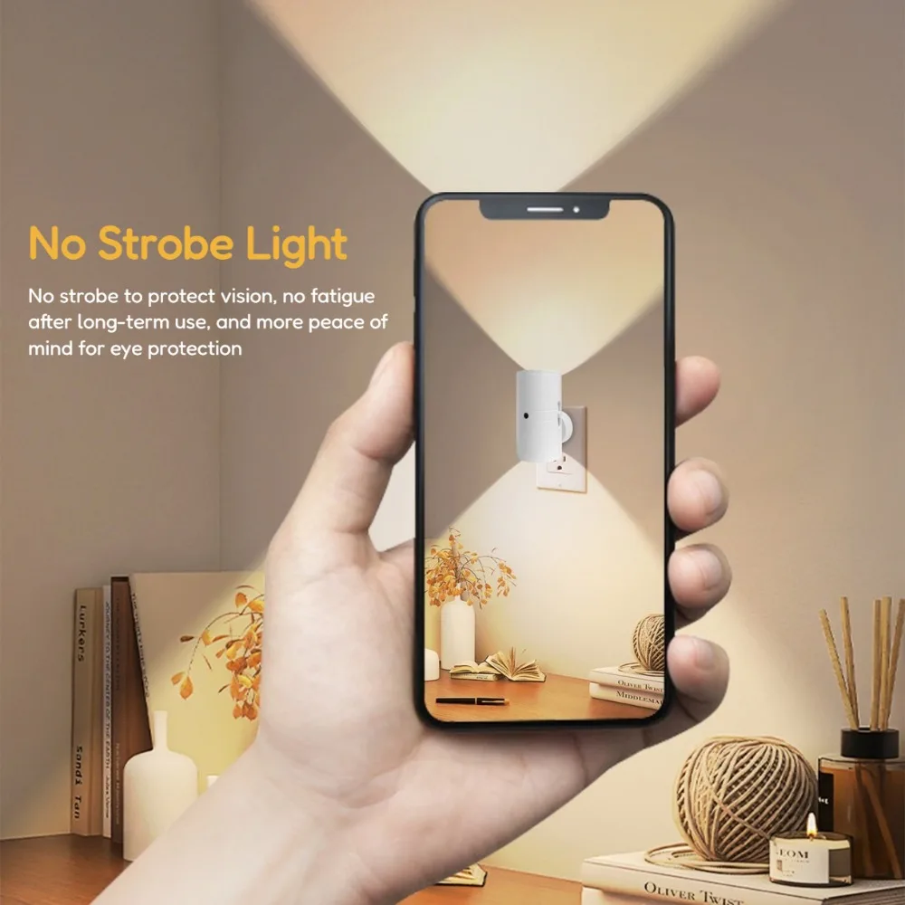 Modern LED Plug-In Downlight Set of 2, White Dimmable with Light Sensor And Remote Control for Bedroom Kitchen Corridor Stairs