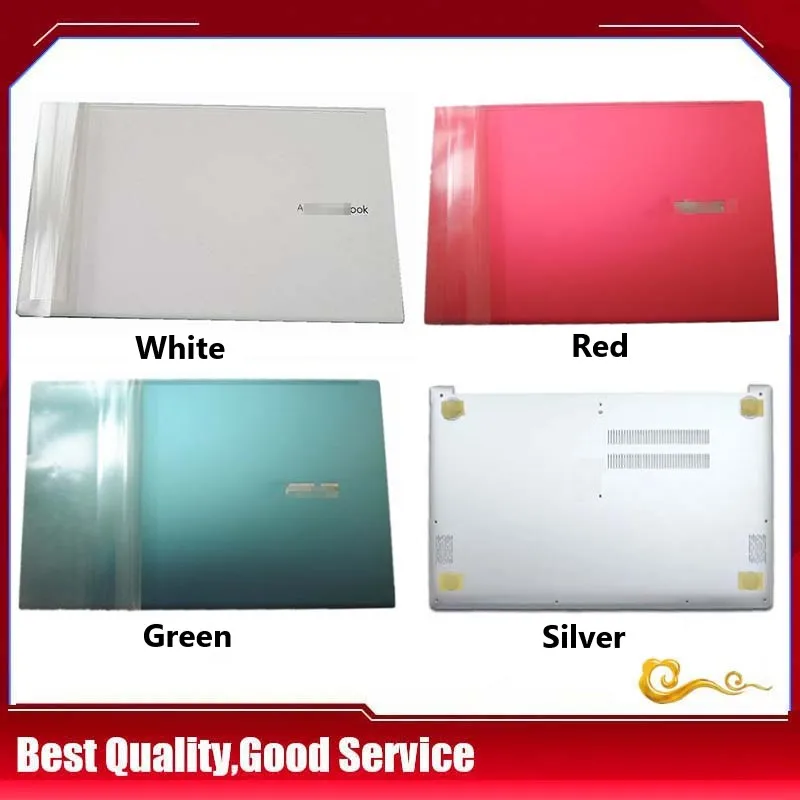 

YUEBEISHENG New/Org For ASUS Vivobook S5600 S5600J S5600F series LCD back cover Red Green White /Bottom case Silver