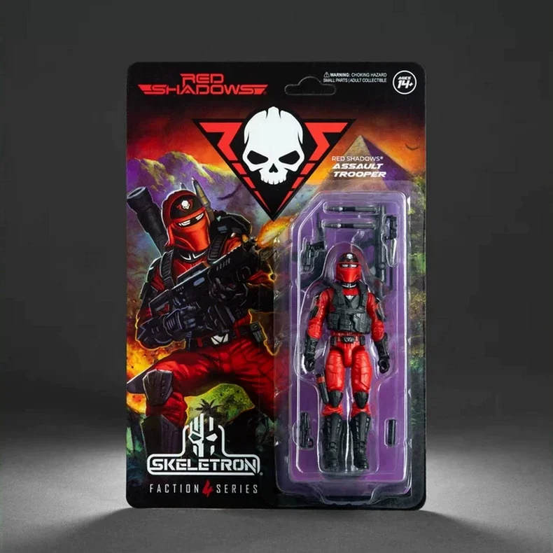 New Genuine Skeletron Roboskull 1/18 Red Assault Trooper Action Figure Movable Collectible Model Toy For Adult Hobby Display
