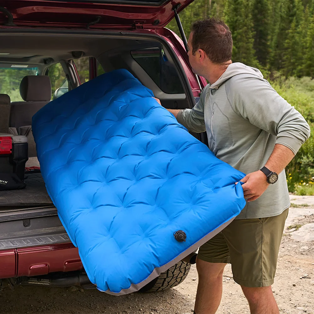 Sierra Designs Queen & Single Size Air Mattress Portable Foldable TPU Topper Bed With Pump for Car Travel Camp - view 4