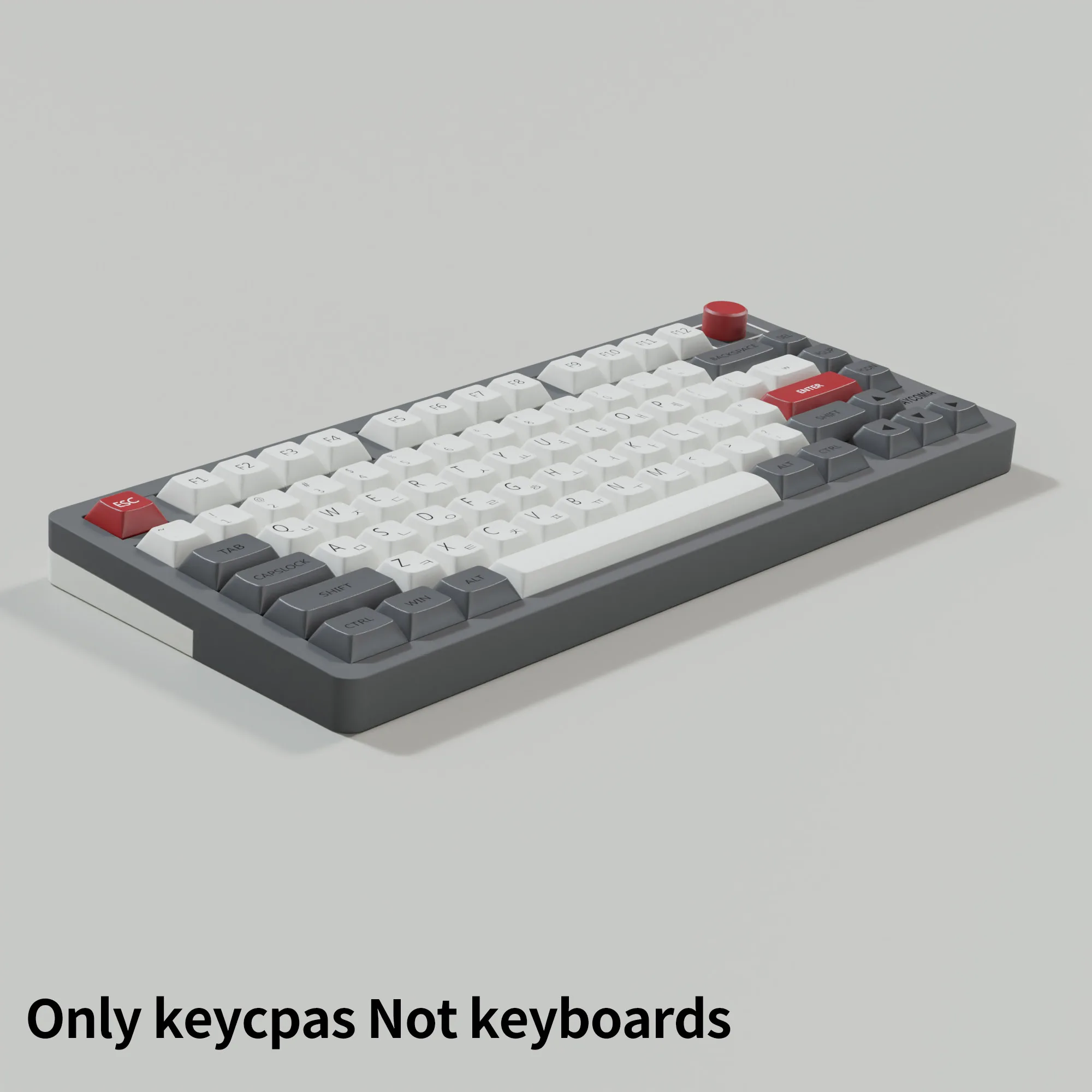 Anime Retro Red White XDA PBT Dye Sub Keycaps Full Set For MX Switch Ducky Mechanical Keyboard DIY Custom Gaming Key Caps