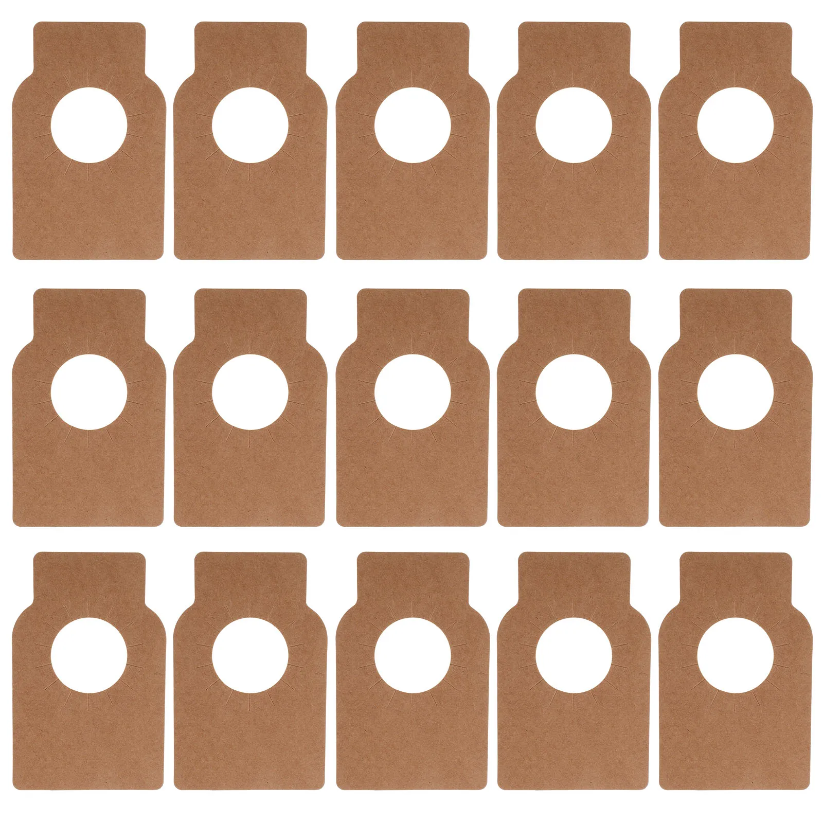 

50pcs Wine Bottle Tags Blank Kraft Paper Wine Cellar Labels Hanging Brown Cardboard Neck Labels Tags Identification Hanger