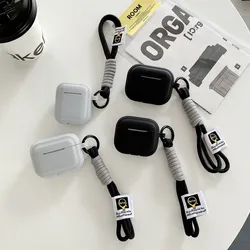 Modna miękki futerał silikonowy z smycz do AirPods Pro bezprzewodowa osłona na słuchawki AirPods 3 2 1 etui z funkcją ładowania