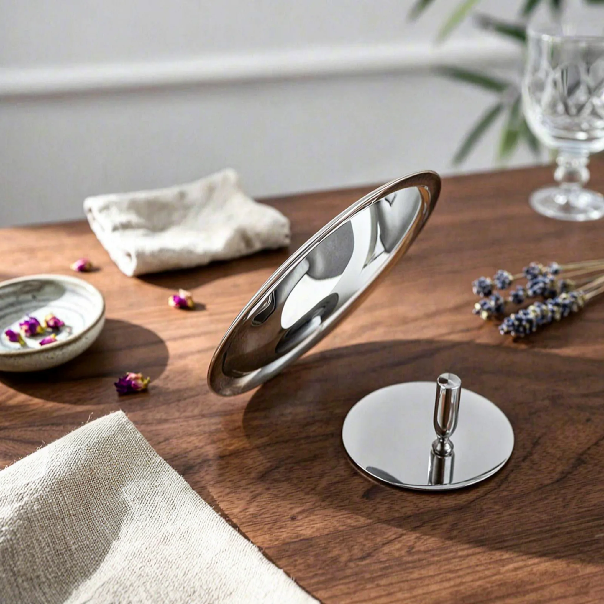 Pedestal Dessert Cup Reflective Surface Boat-Shaped Dessert Cup Stainless Steel Sundae Dish Scratch-Resistant Tableware