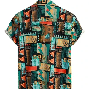 Hawaiianer gedrucktes Kurzhemd für Männer, Retro Mode, 2024 11 Hauptverkaufshirt X1 - №1