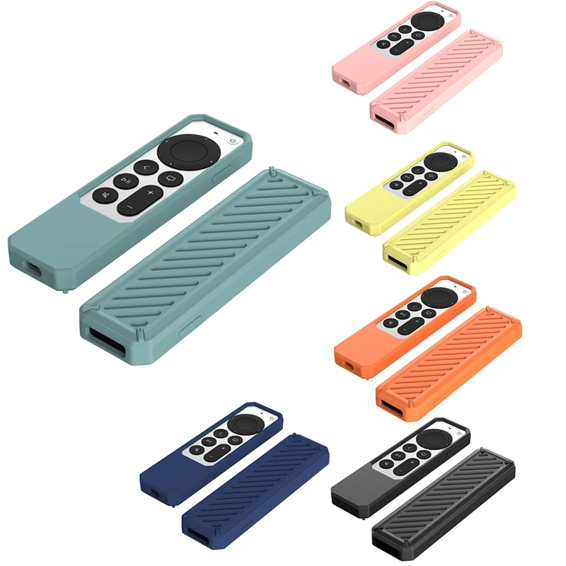 Silicone Remote Protective Case For Apple-TV 4K Remote 2021 Anti-Slip Shockproof Soft Case Remote Control Case