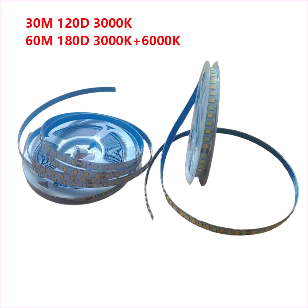 

60Meters 2835-180D-7mm Double colors and 30 Meters 120D 3000K LED strip be used in chandeliers ceiling lamp panel light etc.