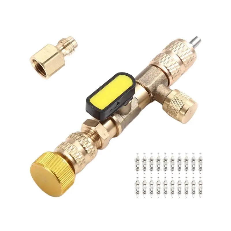 

【EFFICIENT 】Замена 20 сердечников клапанов, инструмент для замены сердечников клапанов — инструмент для удаления сердечника клапана кондиционера, хладагент R