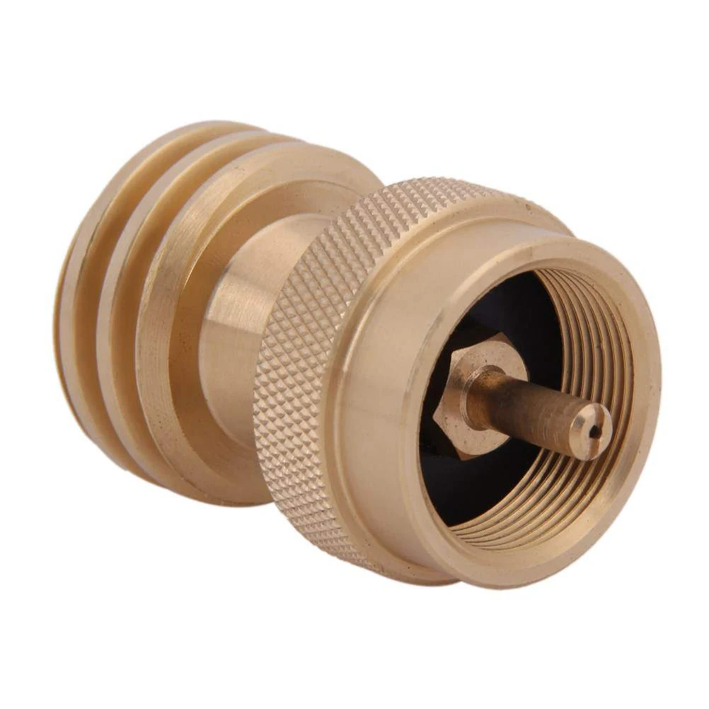 

Outdoor Gas Tank Transfer Joint 7/8-14Unf Left Thread Brass Propane Adapter Cylinder Refill Connector Safety Shut-Off Bbq Grills